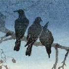 TAKAHASHI, Hiroaki (aka, Shotei) Crows on a Branch c1920's 